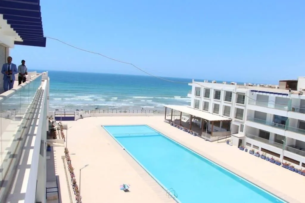 Apartment Ferienwohnung Pieds Dans L'Eau, Piscine Face A La Mer - Adan Beach Agadir
