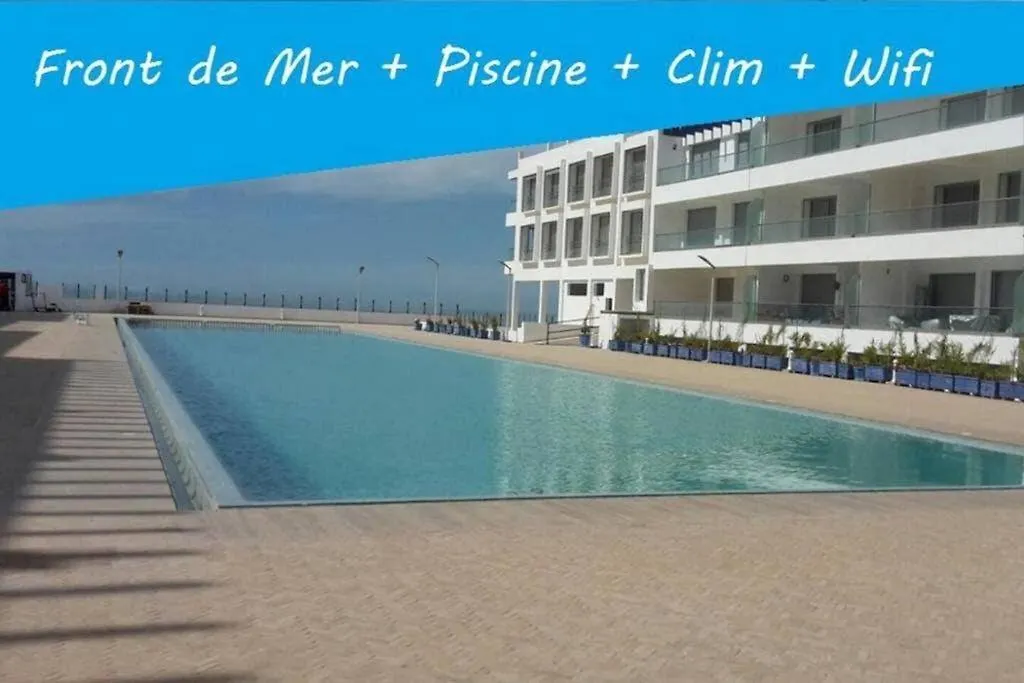 Apartment Ferienwohnung Pieds Dans L'Eau, Piscine Face A La Mer - Adan Beach Agadir